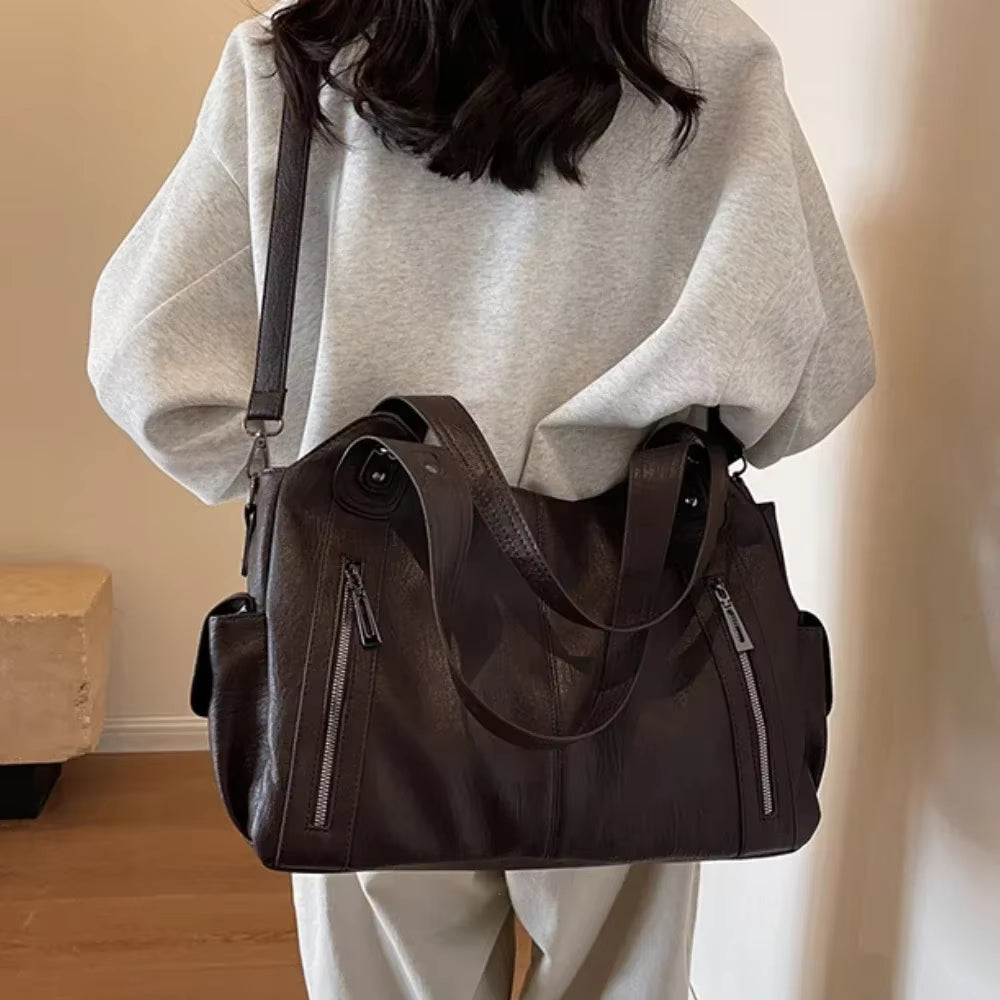 Soft Interior Compartment Shoulder Bags 2025 High Quality Fashion with Zipper Closure