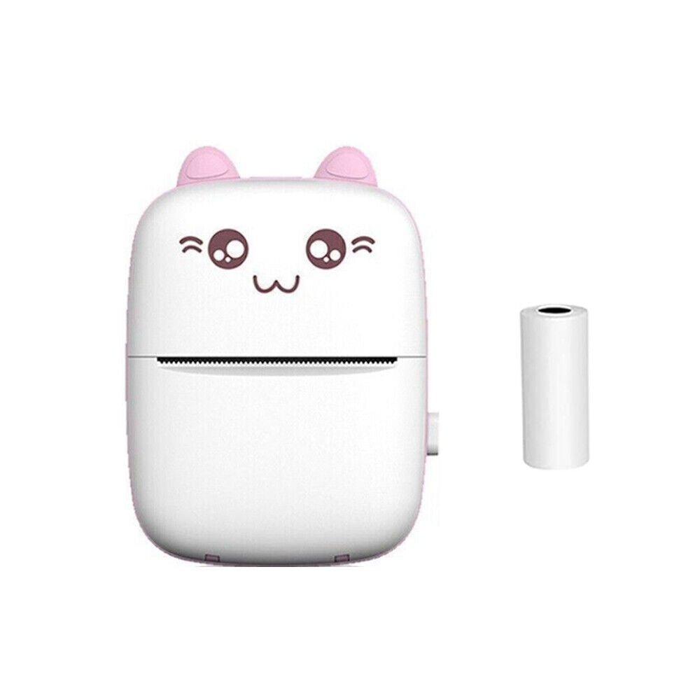 Portable Mini Thermal Printer Pocket Photo Printer Wireless Bluetooth W/ 6 Rolls 